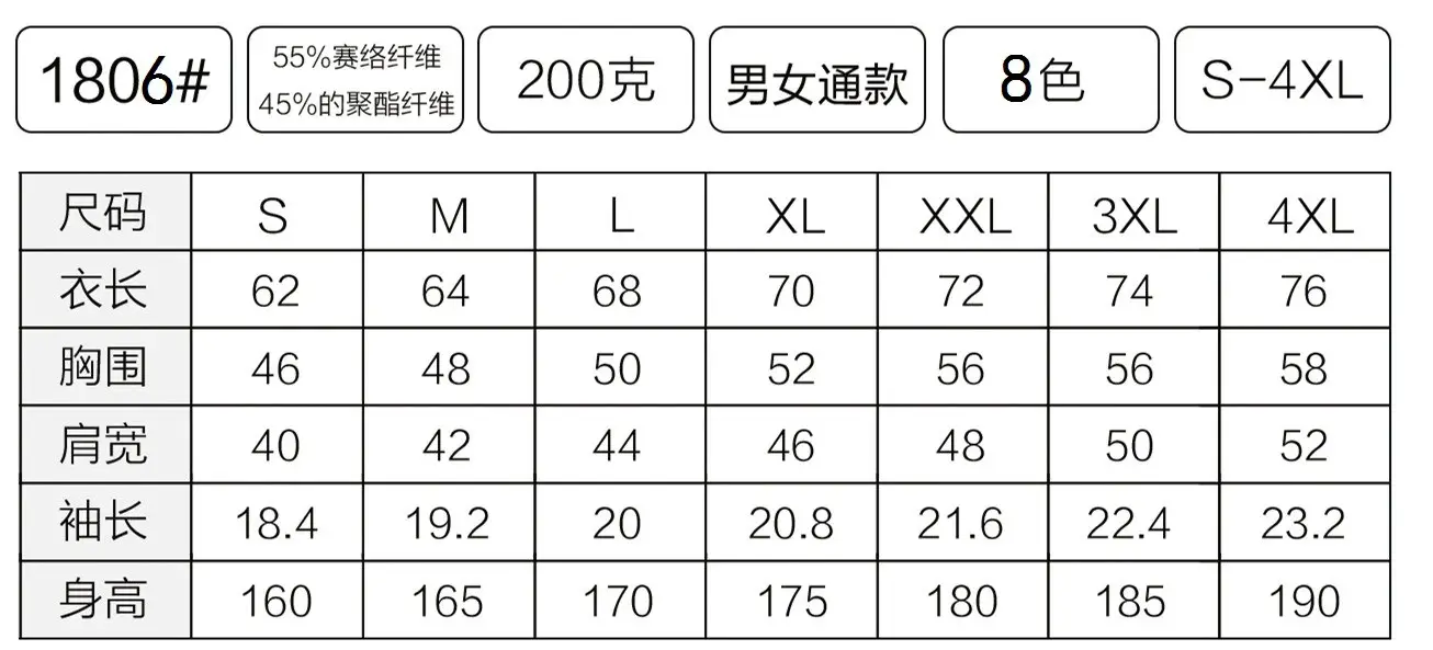 尺码表