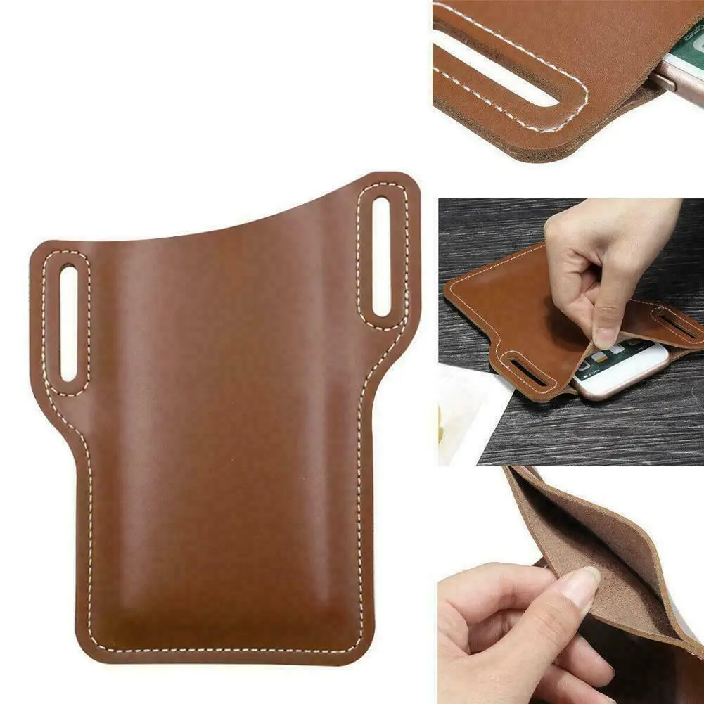 Leather Wallet with Black Strap, Brown, 1 Pc