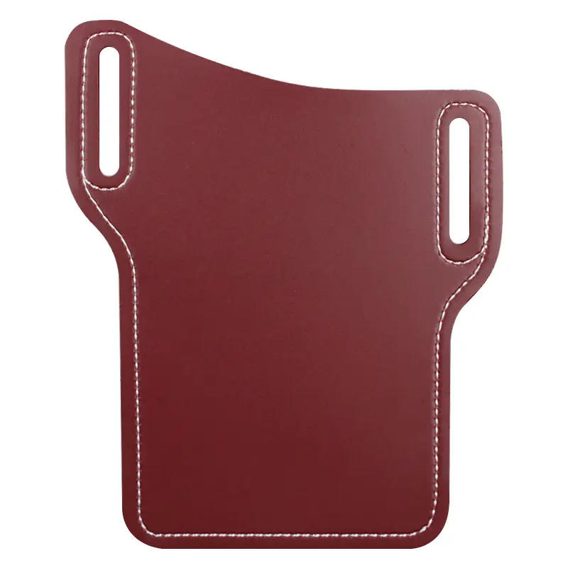 Leather Wallet with Black Strap, Brown, 1 Pc