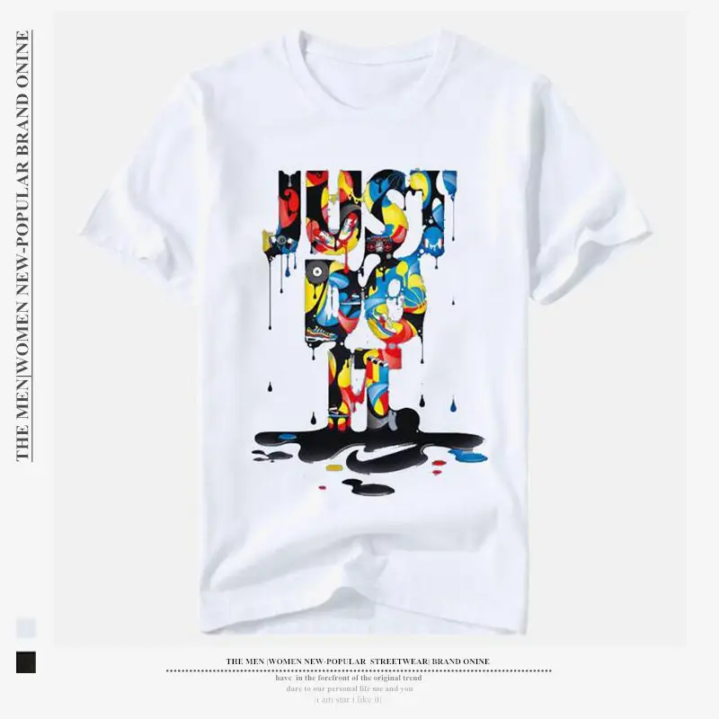 2024 Men Women Green Printed T-Shirt Loose Fit