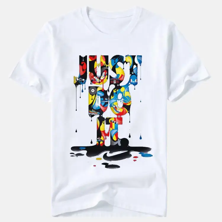 2024 Men Women Green Printed T-Shirt Loose Fit