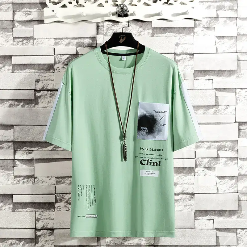 Men White Printed T-Shirt Loose Fit Summer 2025 - Image 4