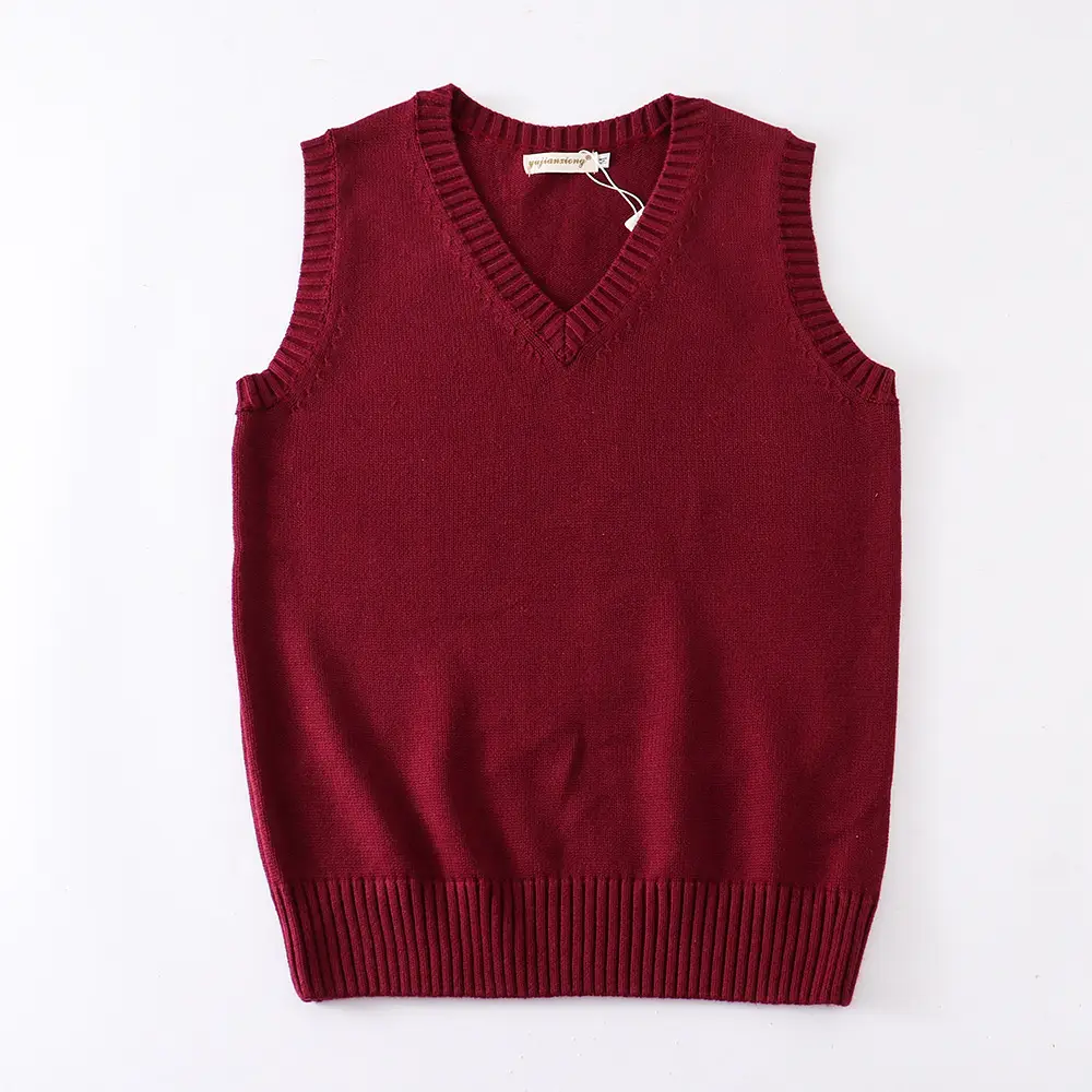 Black V-Neck Sleeveless Knit Vest for Women - Image 11