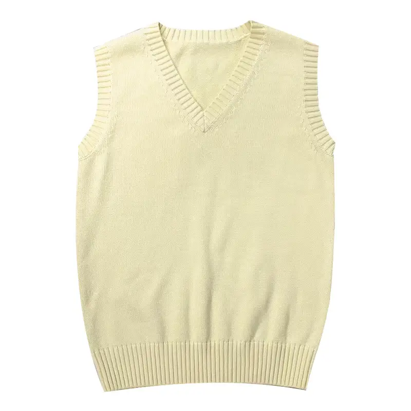 Black V-Neck Sleeveless Knit Vest for Women - Image 14