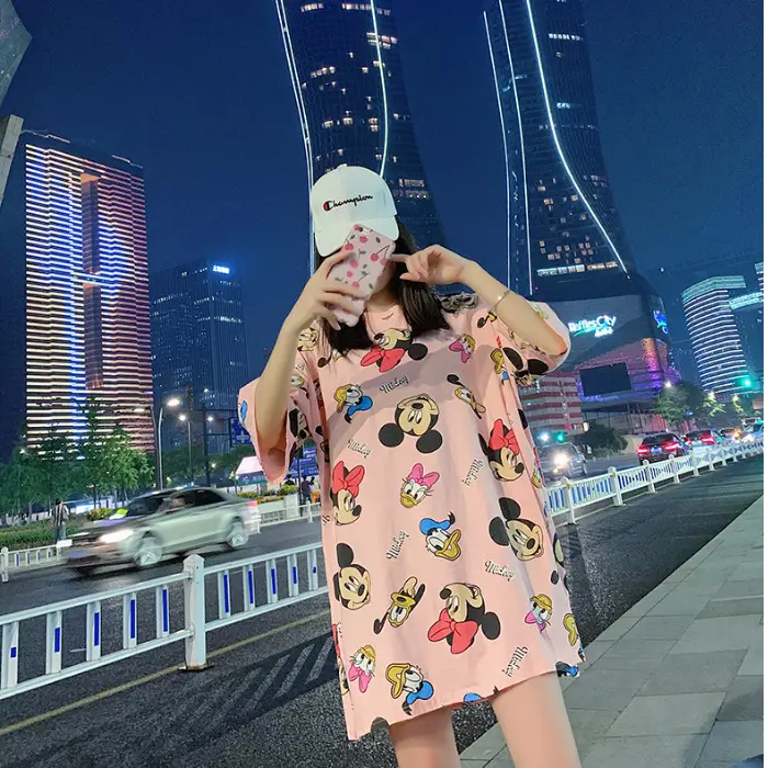 Women Printed Cotton Shorts Set Summer Casual White - Image 5