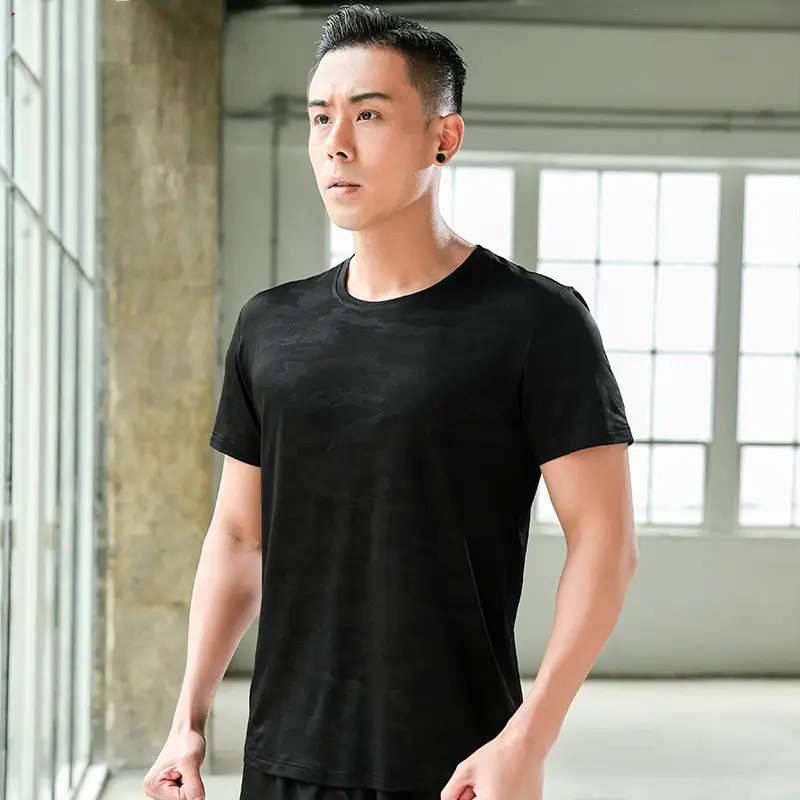 Men Grey Cactus T-Shirt Sports Running Wear - Image 7