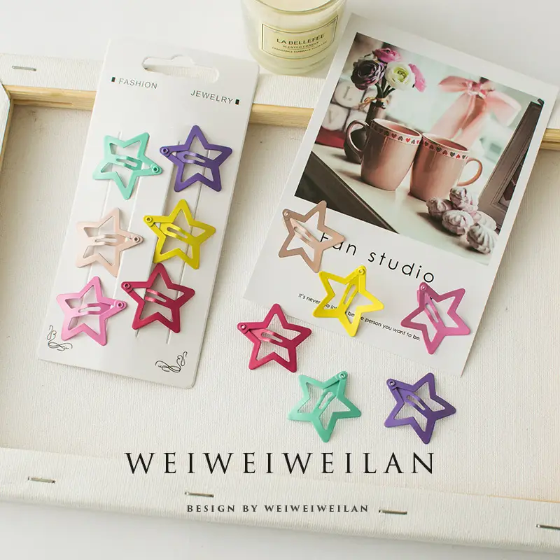 Star Color BB Hair Clips for Girls - Image 6