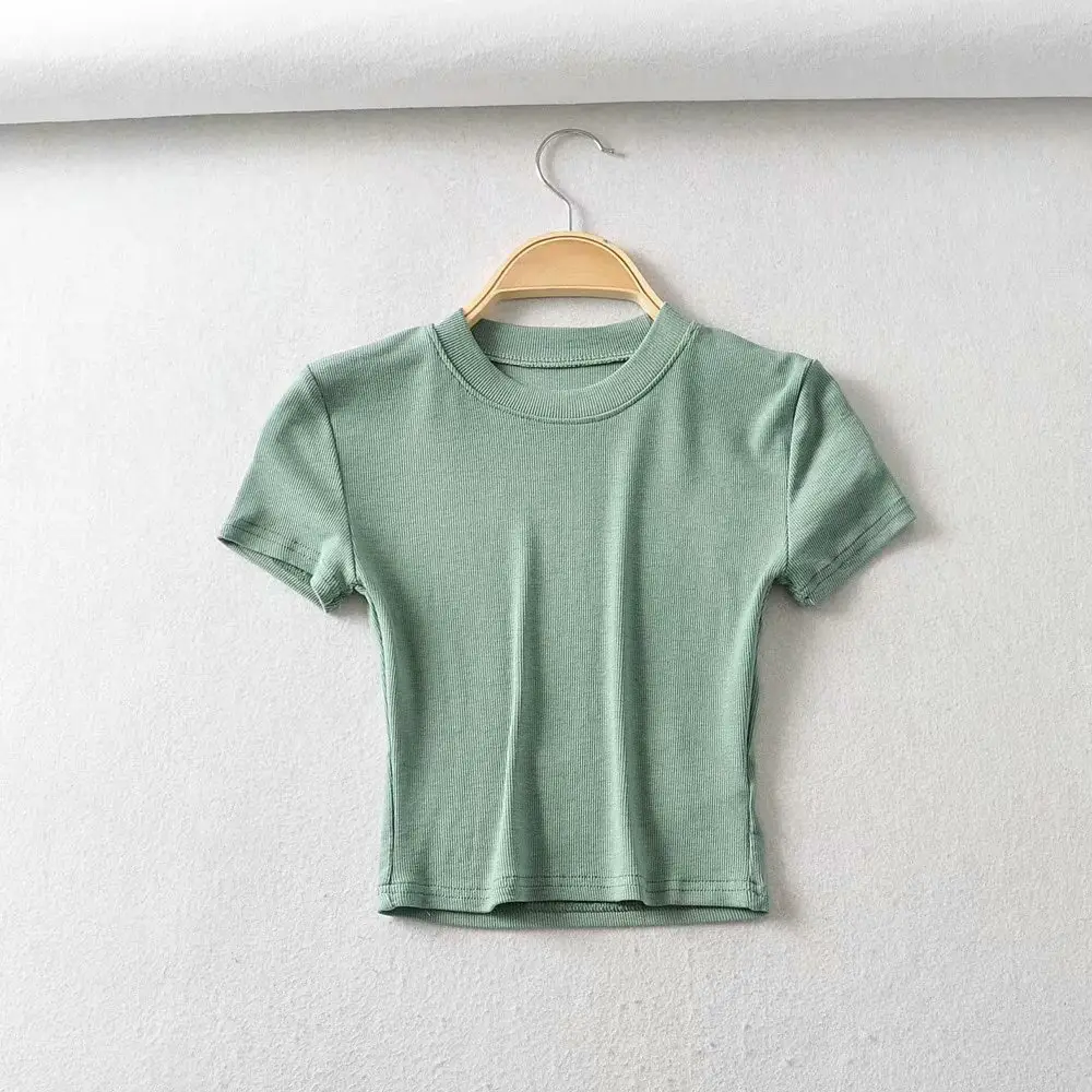 White Slim Fit T-Shirt for Women - Image 2