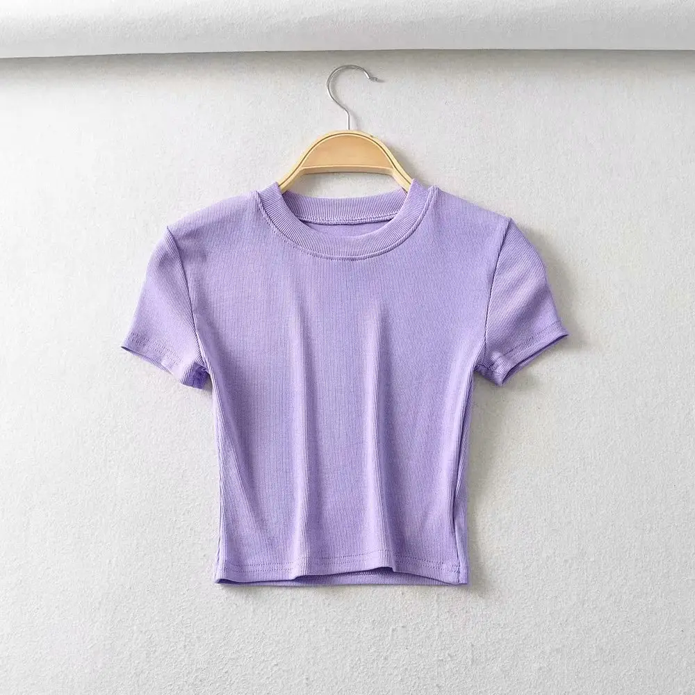 White Slim Fit T-Shirt for Women - Image 3
