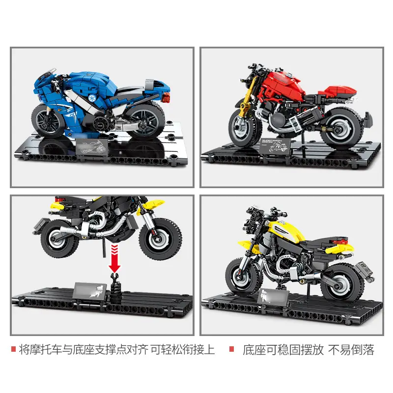 Lego Senbao Motorcycle Educational Toy 21cm - Image 7