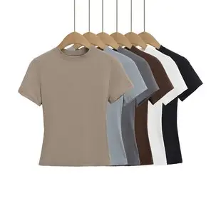 Black Slim Fitting Round Neck T-Shirt for Men — feature 14