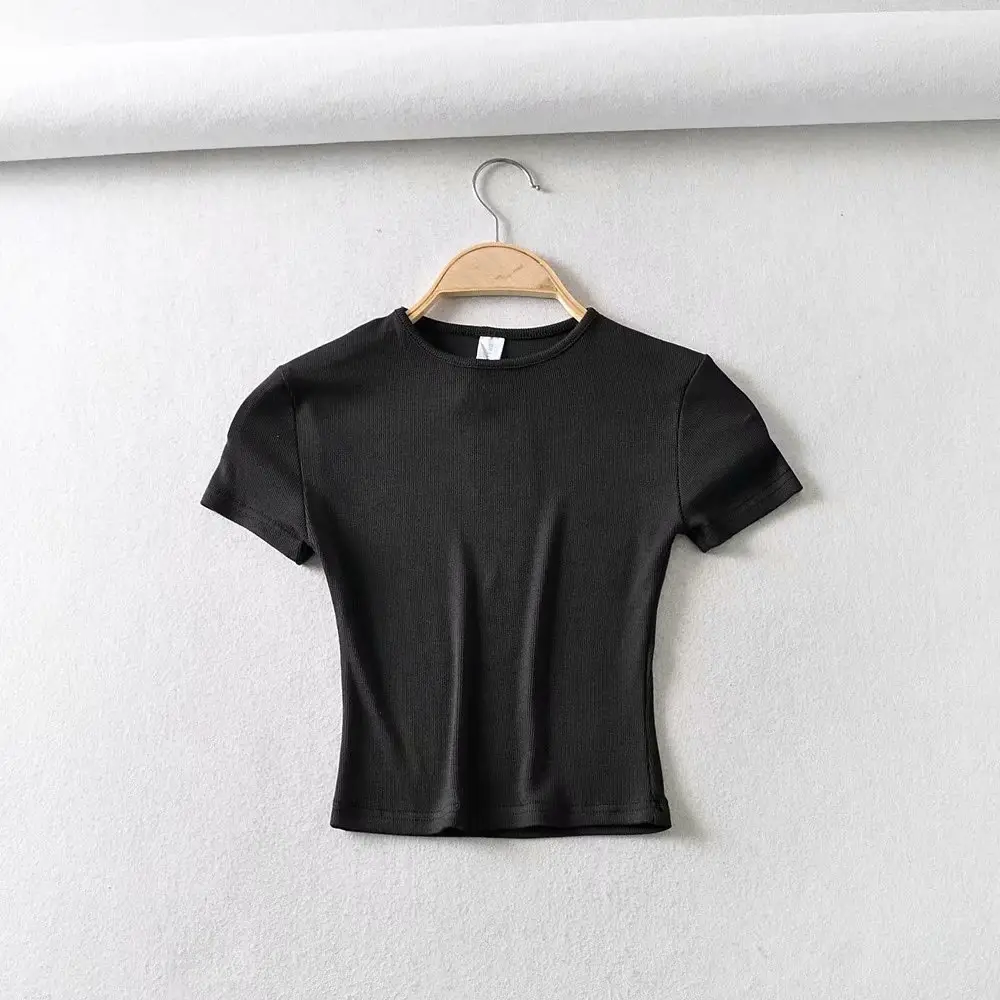 Black Slim Fitting Round Neck T-Shirt for Men — feature 27