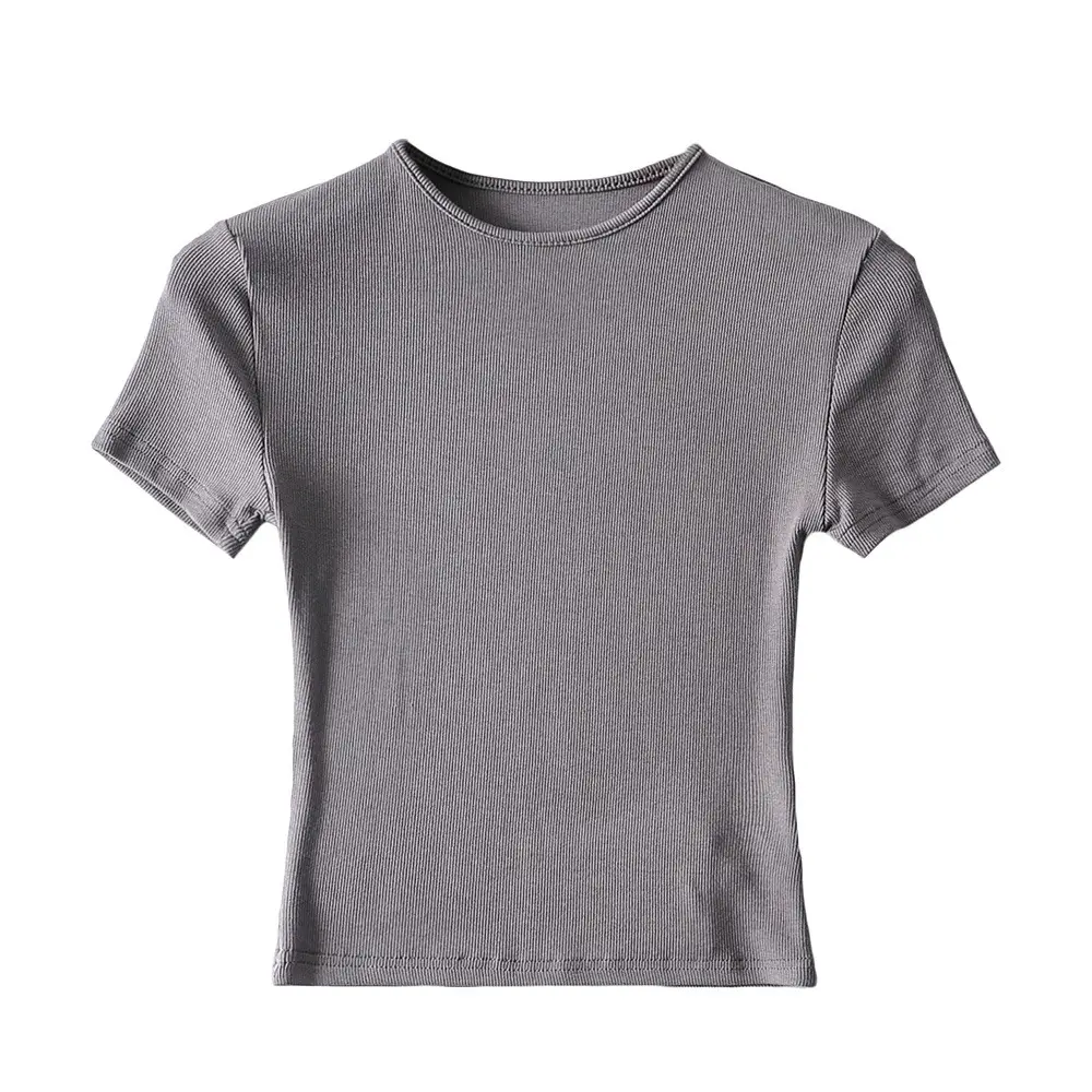 Black Slim Fitting Round Neck T-Shirt for Men - Image 6