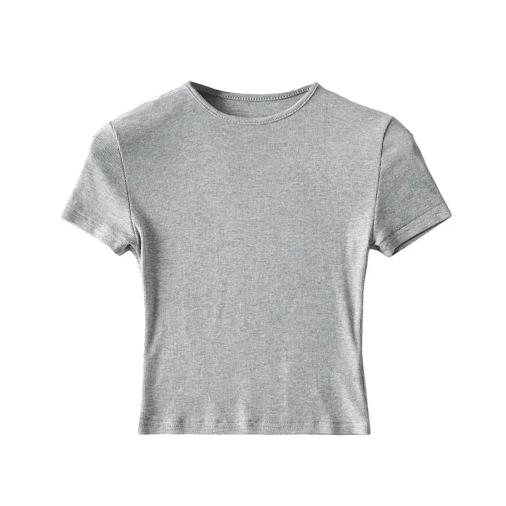 Black Slim Fitting Round Neck T-Shirt for Men - Image 7