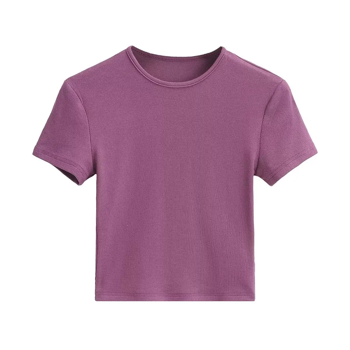 Black Slim Fitting Round Neck T-Shirt for Men - Image 9