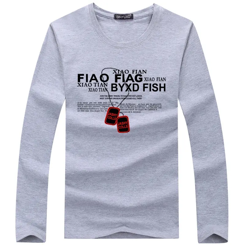 Men Black Fao Flag Fish Graphic Long Sleeve T-Shirt - Image 2
