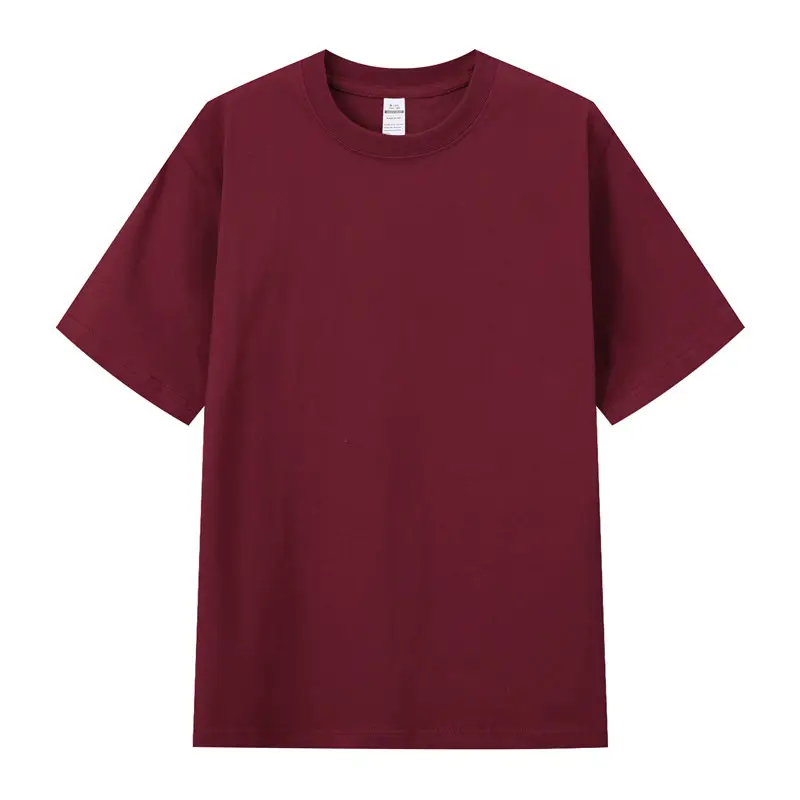Red Long Staple Cotton T-Shirt for Men - Image 6