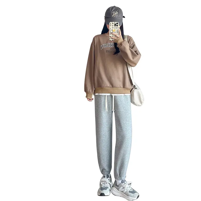 Women Slim Fit Sweatpants Spring Fall 2025 Black - Image 14