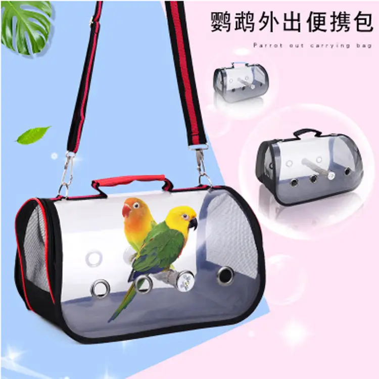 Portable Pet Bird Cage Transparent Travel Bag