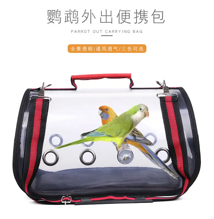Portable Pet Bird Cage Transparent Travel Bag — feature 2