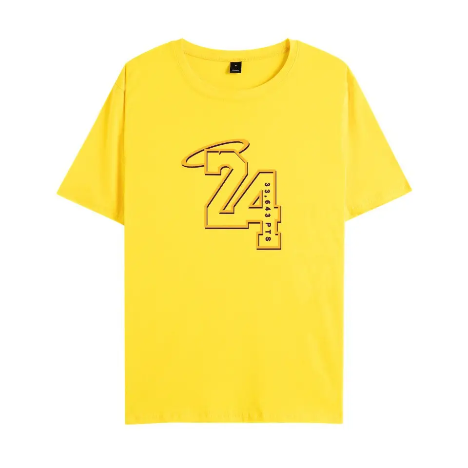 Men's Yellow 24 Design T-Shirt Pure Cotton