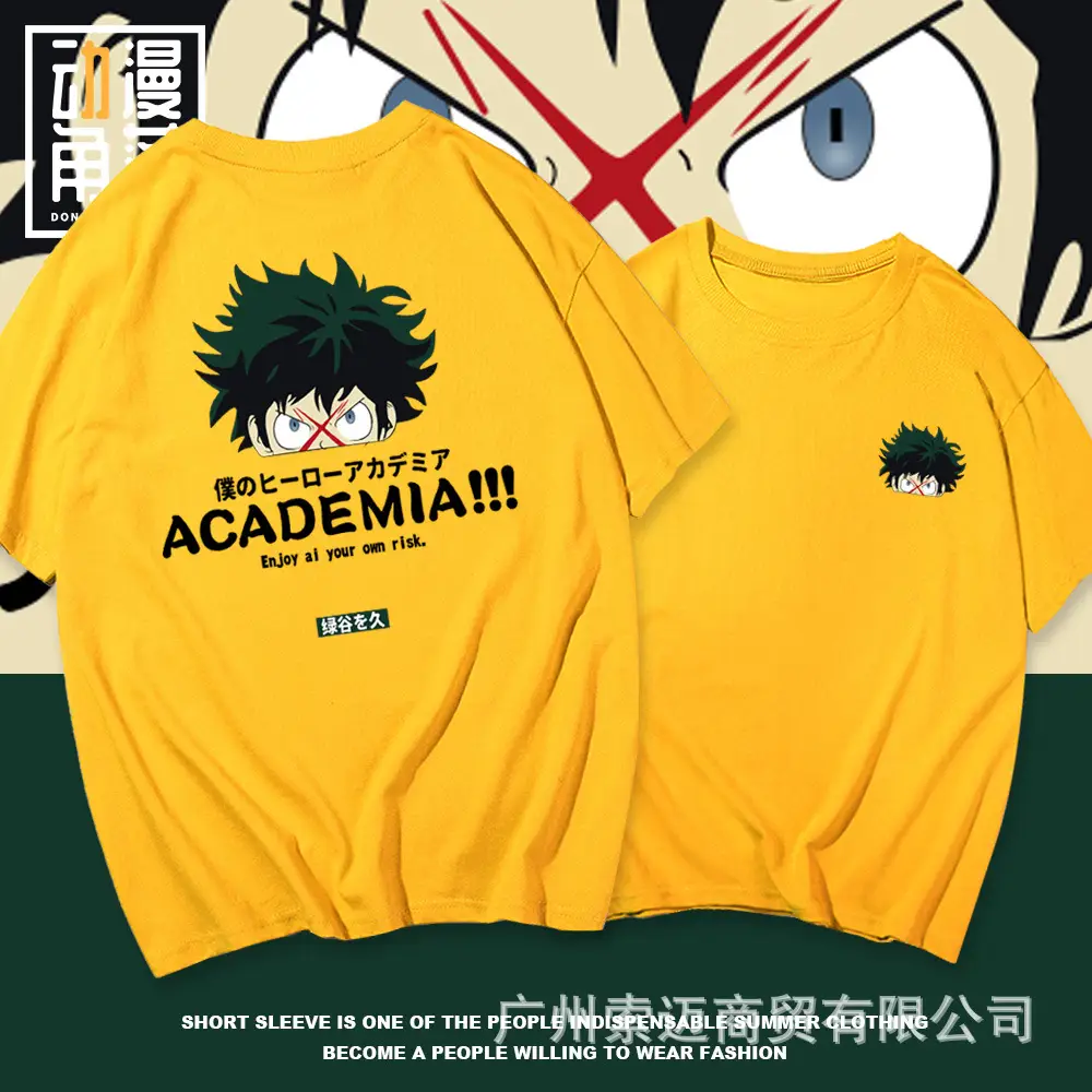 Men's Black Academy Animation T-Shirt Pure Cotton Summer - Image 9