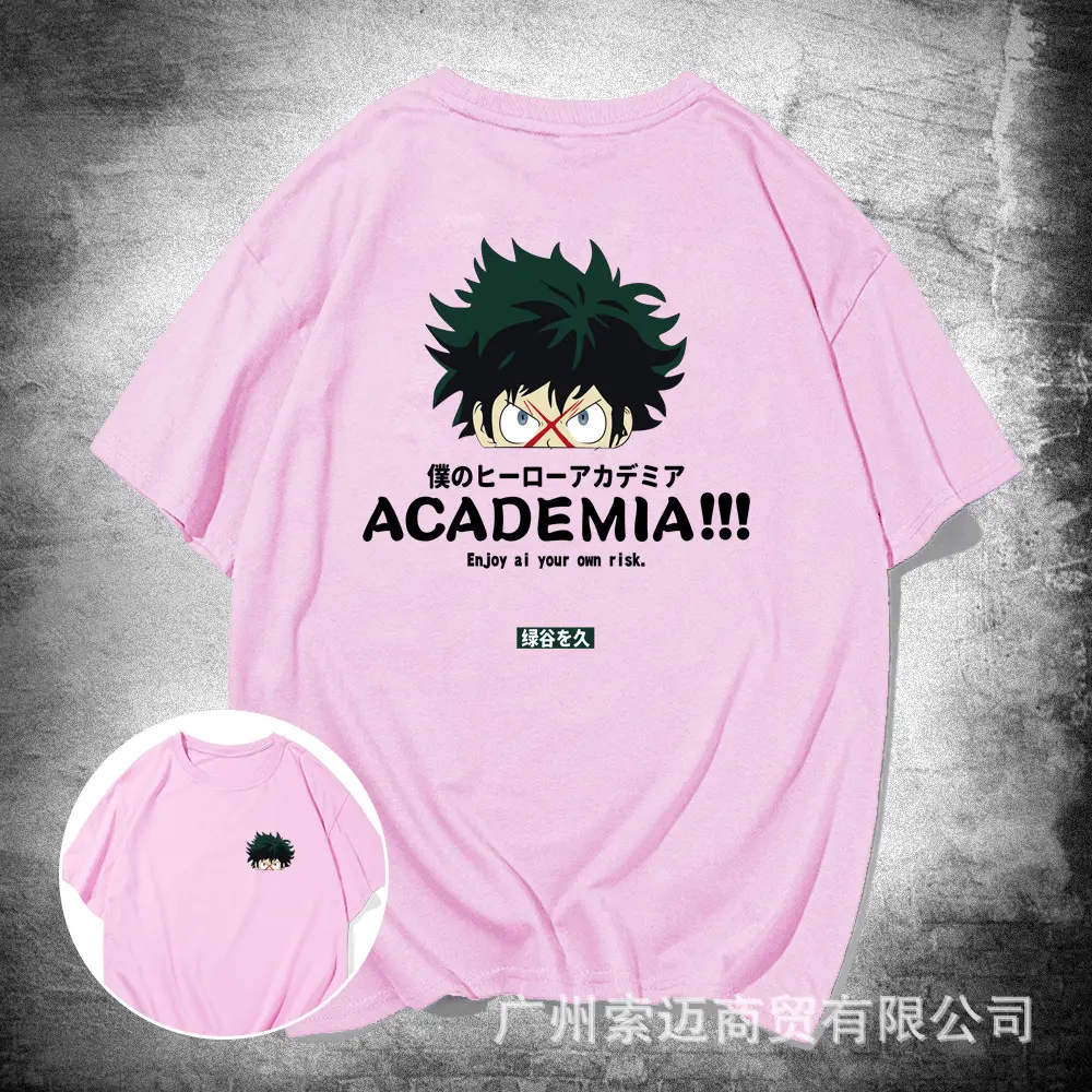 Men's Black Academy Animation T-Shirt Pure Cotton Summer - Image 7