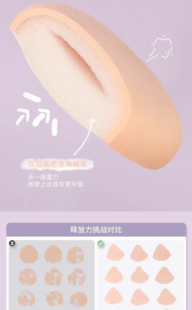 Dual-Purpose Makeup Sponge Puffs Green Yellow Gold — feature 37