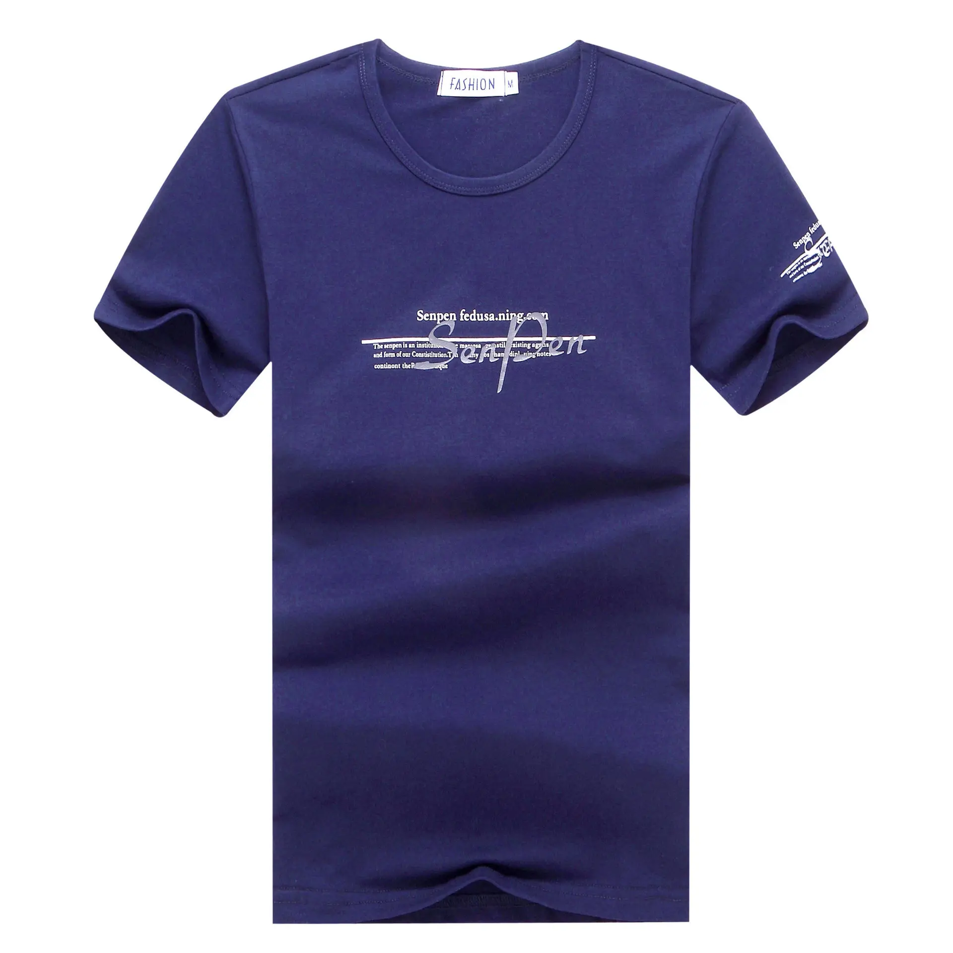 Men Grey Printed Cotton T-Shirt Short Sleeve Casual - Image 9