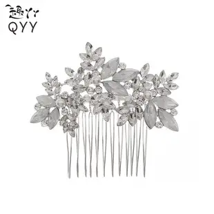 European Pearl Leaf Hair Comb for Bridal Wedding — feature 2