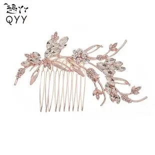 European Pearl Leaf Hair Comb for Bridal Wedding — feature 4