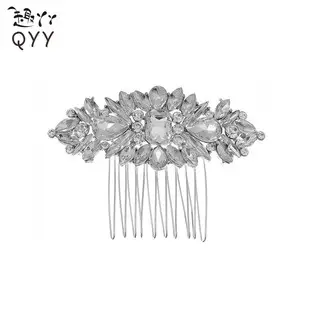 European Pearl Leaf Hair Comb for Bridal Wedding — feature 5
