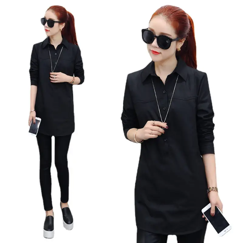 Women Long Sleeve Shirt Maroon Slim Fit Spring Wear