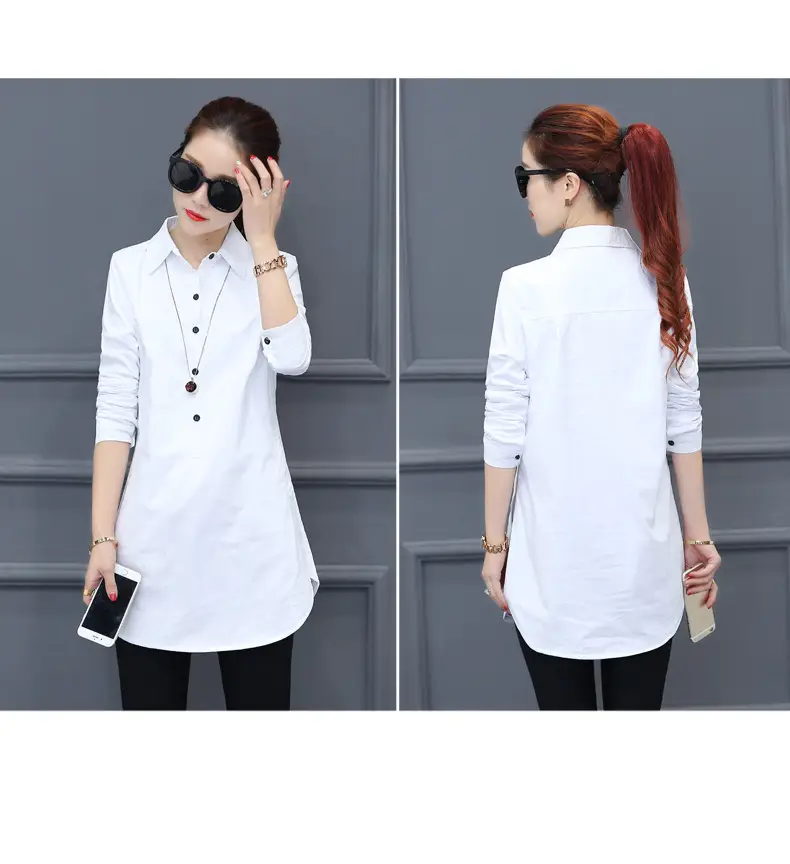 Women Long Sleeve Shirt Maroon Slim Fit Spring Wear — feature 20