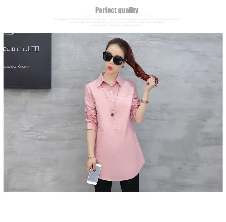 Women Long Sleeve Shirt Maroon Slim Fit Spring Wear — feature 7