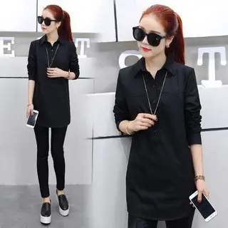 Women Long Sleeve Shirt Maroon Slim Fit Spring Wear