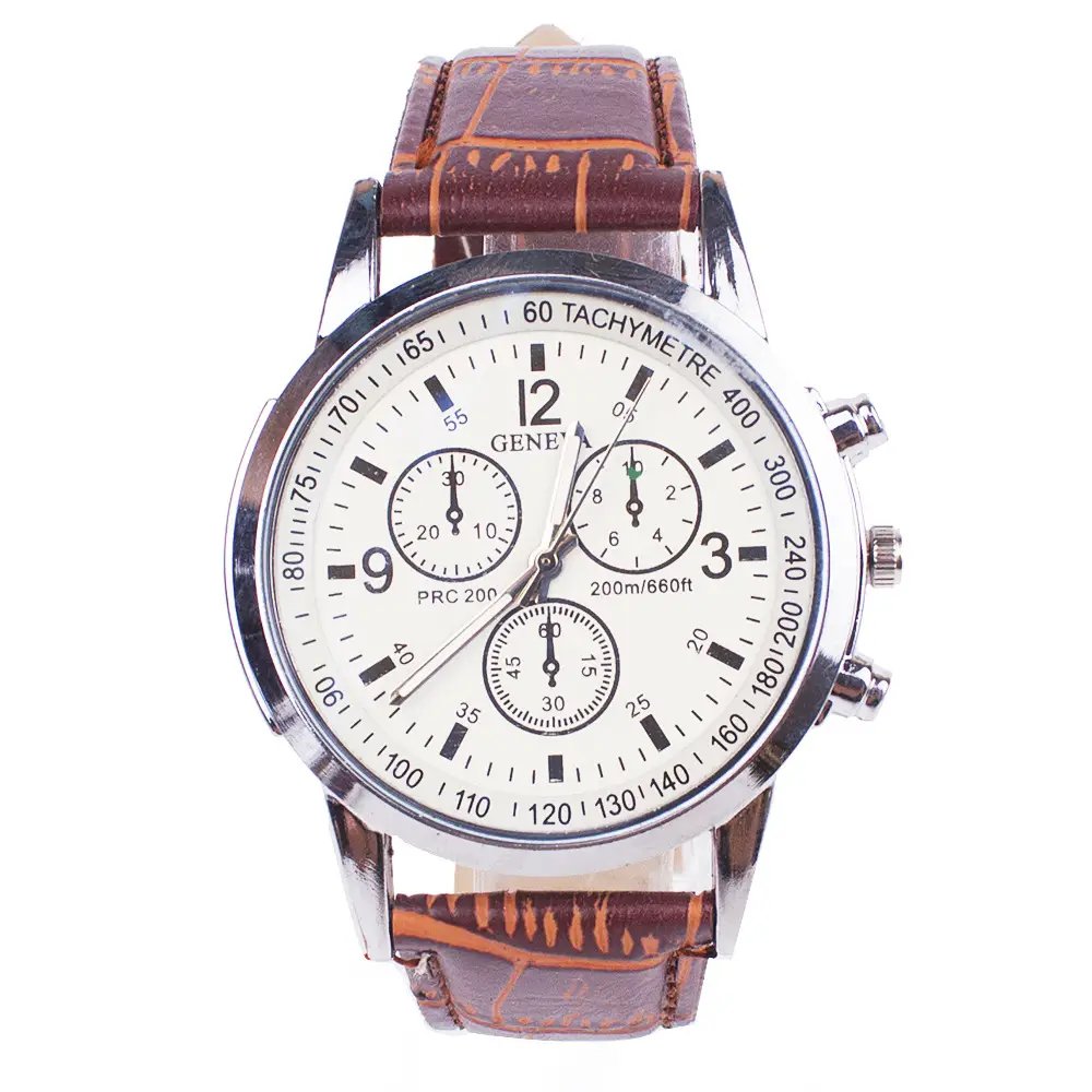 Men Chronograph Watch with Blue Light Glass & Black Strap - Image 8