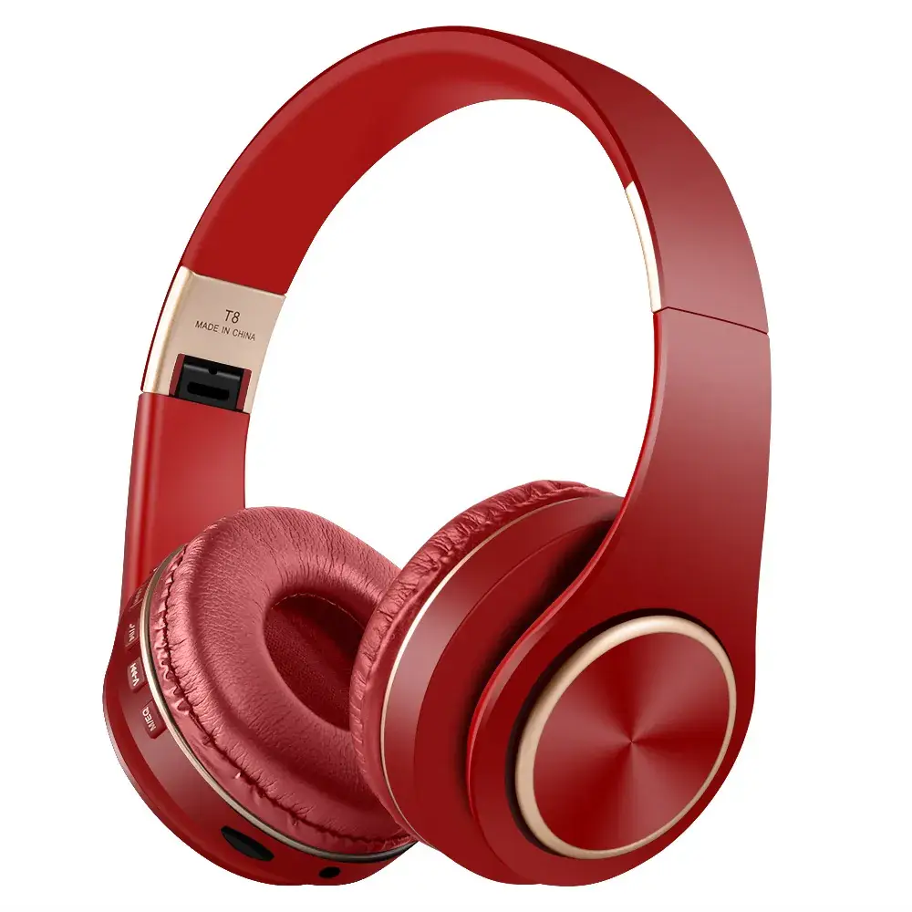Wireless Bluetooth Headset with Gold Finish