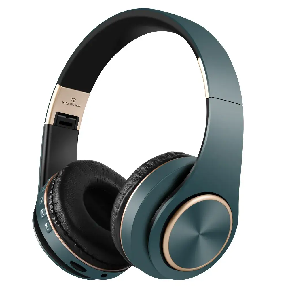 Wireless Bluetooth Headset with Gold Finish