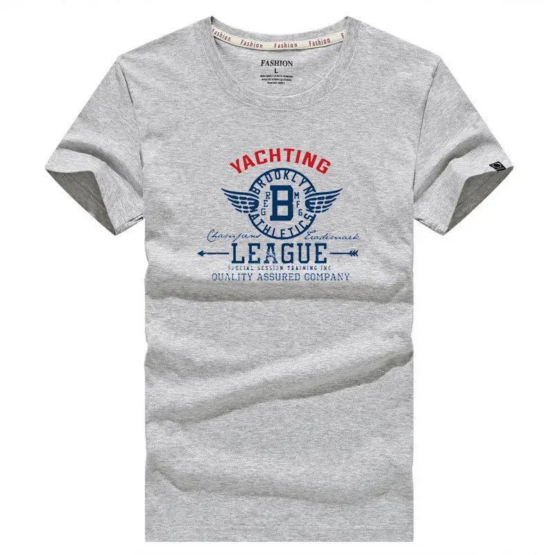 Wholesale Men Grey Vachetine League T-Shirt - Image 10