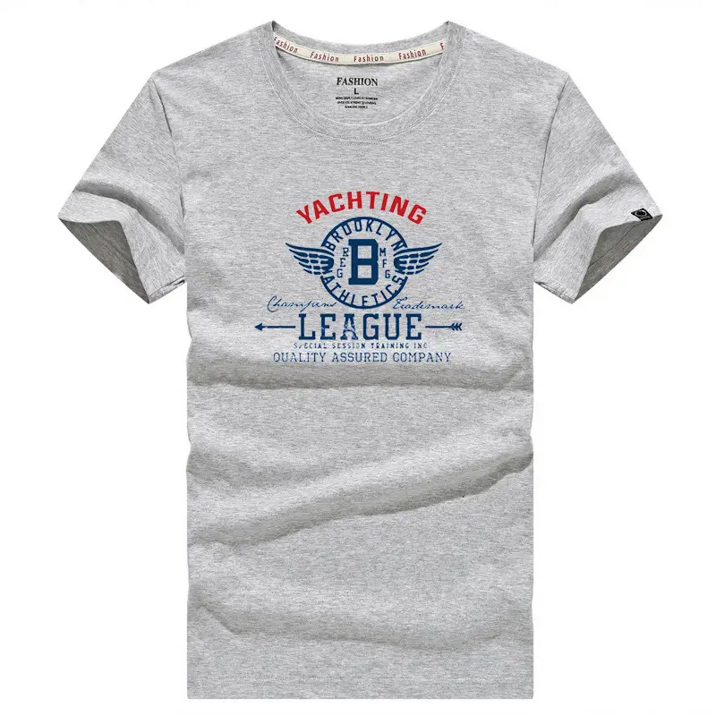 Wholesale Men Grey Vachetine League T-Shirt - Image 2