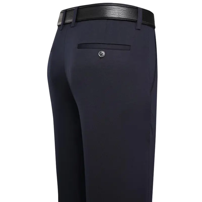 Spring Summer Men's Stretch Pants Non-Ironing High Waist - Image 11