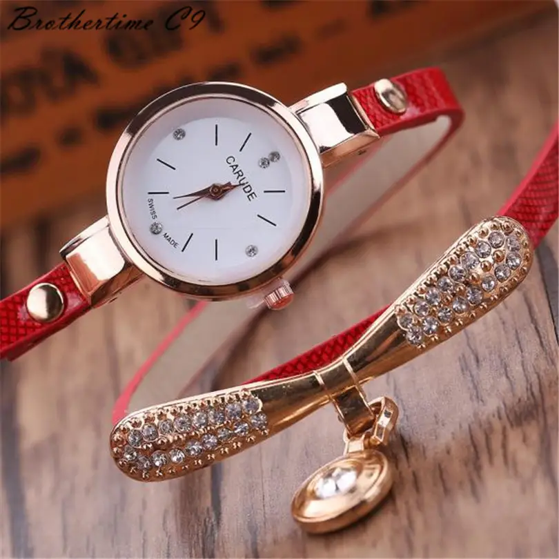 2020 Fashion Fashion Bracelet Spot Winding Dragonfly Diamond Women Bracelet Student Quartz Watch Wholesale — feature 2