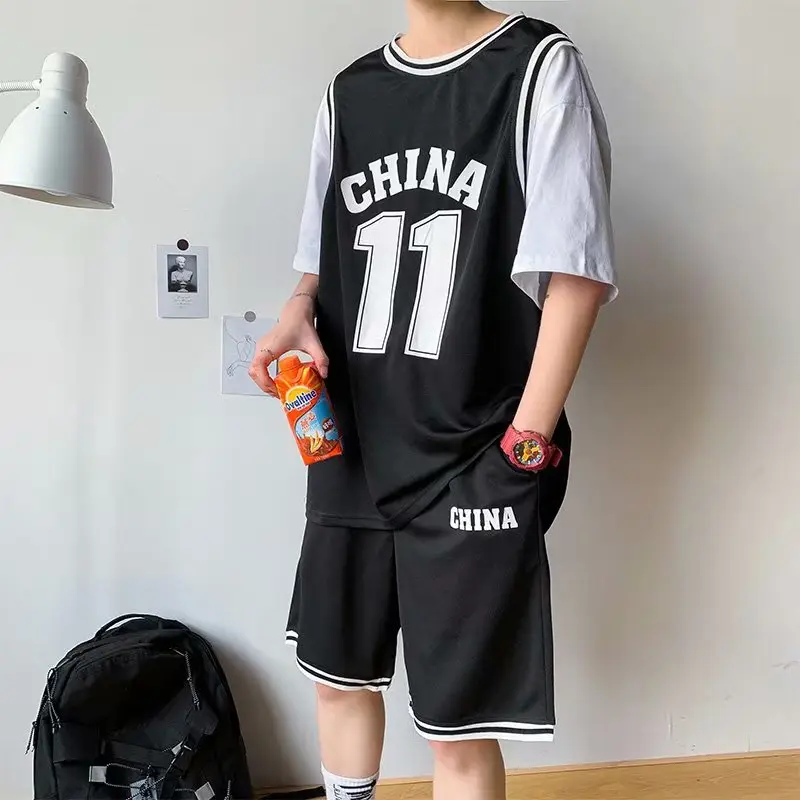 Men China 11 Jersey Shorts Set Summer Casual Sport - Image 7