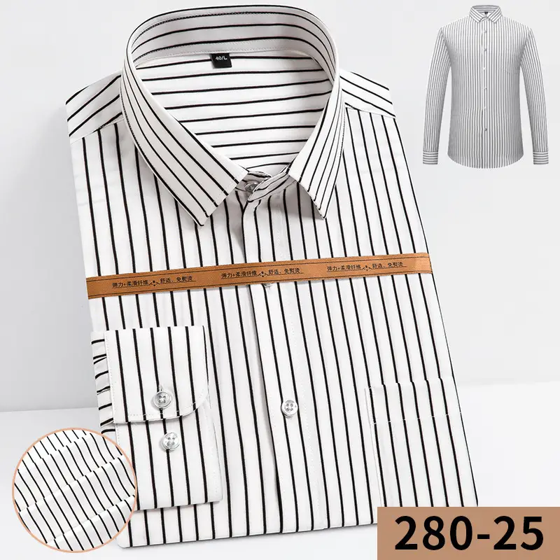 Korean Style Slim Fit V-Neck Work Shirt White Plus Size — feature 3