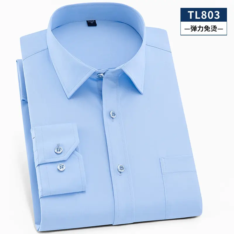 Korean Style Slim Fit V-Neck Work Shirt White Plus Size — feature 7