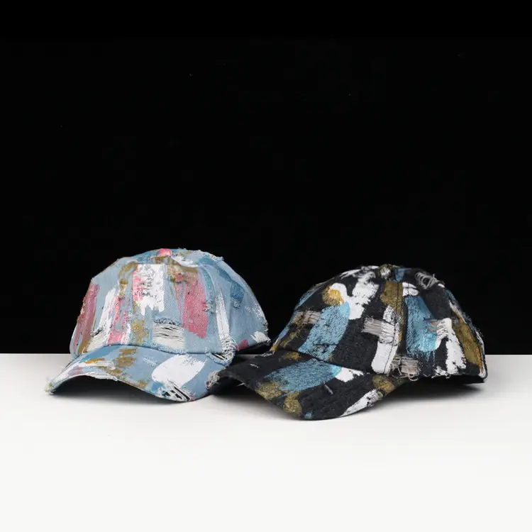 Japanese Designer Cowboy Hole Graffiti Cap for Kids