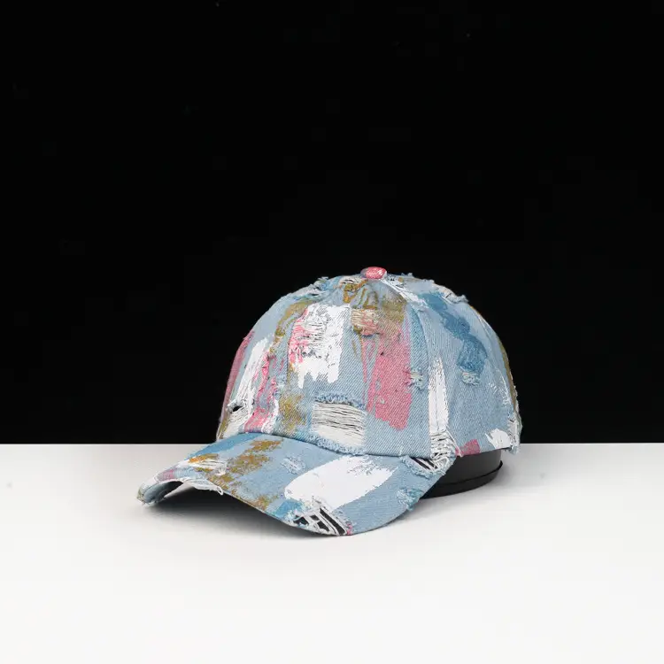 Japanese Designer Cowboy Hole Graffiti Cap for Kids