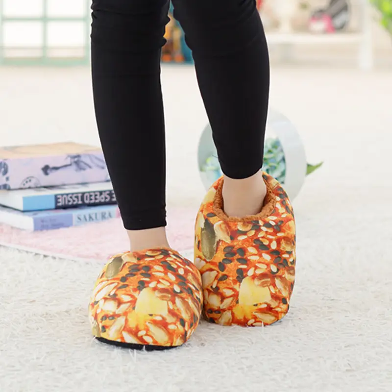Personalized Creative Bread Toast Soft and Comfortable Home Toy Slippers Indoor Floor Non-Slip Plush Cotton Slippers - Image 11
