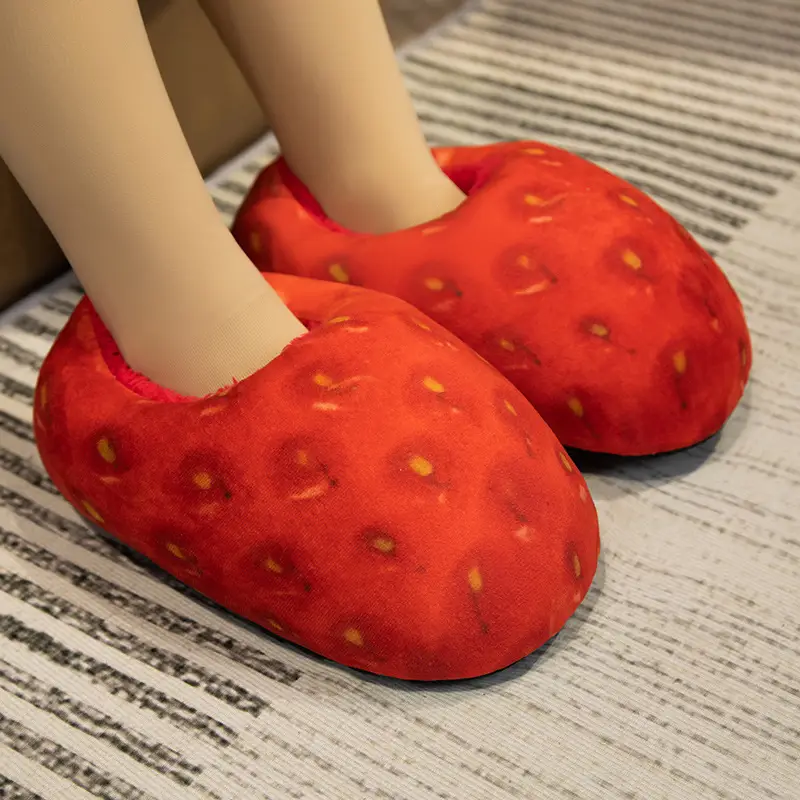 Personalized Creative Bread Toast Soft and Comfortable Home Toy Slippers Indoor Floor Non-Slip Plush Cotton Slippers - Image 9